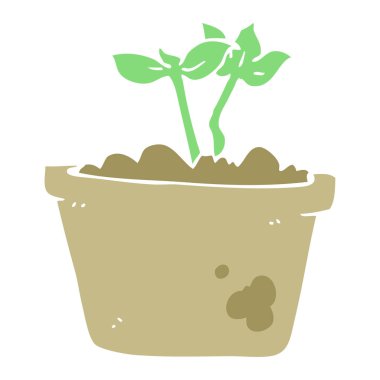 bitki çimlenme düz renk örnek