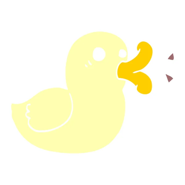 Desenho Animado Doodle Pato Feliz — Vetor de Stock