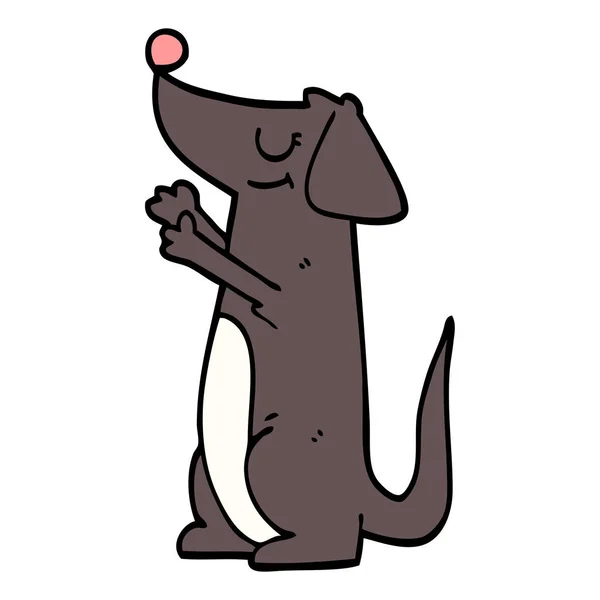 Cartoon Doodle Welgemanierd Hond — Stockvector