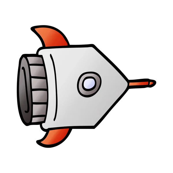 Cartoon Doodle Spaceship Vector Illustration — Stock Vector