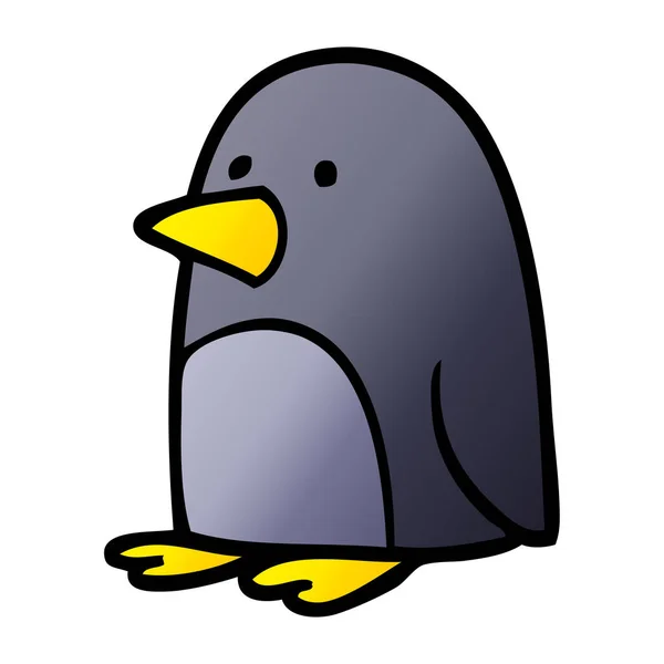 Cartoon Doodle Jul Pingvin — Stock vektor