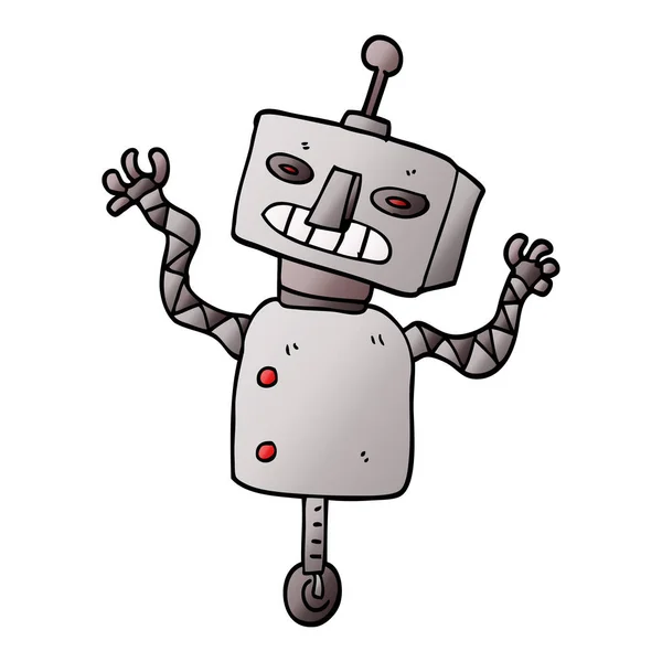 Kreskówka Doodle Robot Koła — Wektor stockowy
