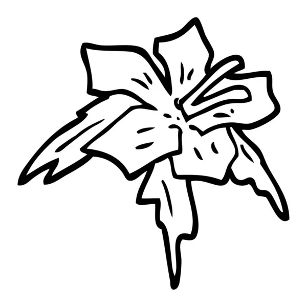 Linea Disegno Cartone Animato Lilly — Vettoriale Stock