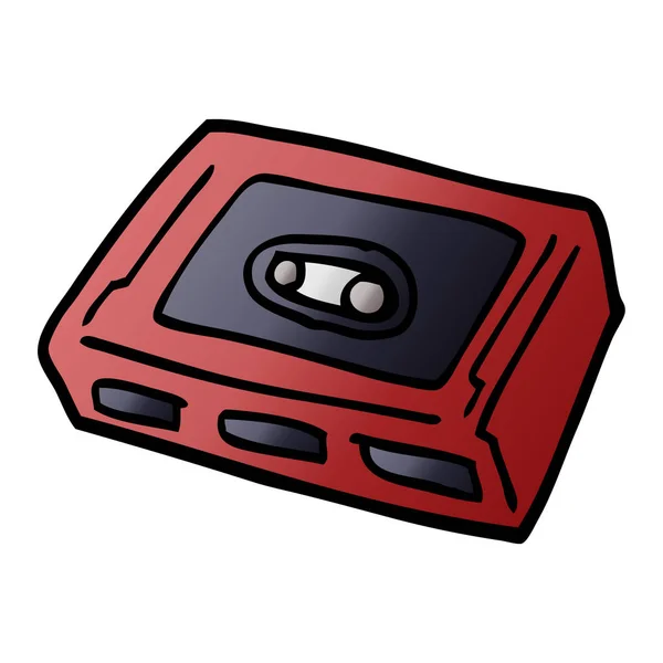 Cartoon Doodle Retro Tape Cassette — Stockvector