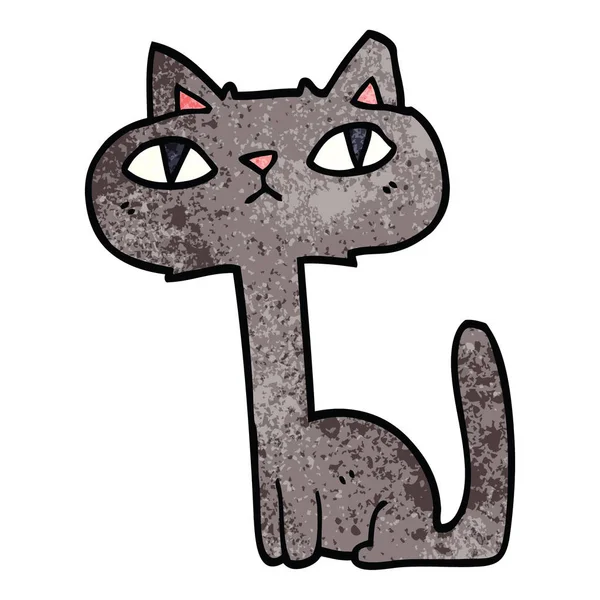 Dessin Animé Gribouiller Drôle Chat — Image vectorielle