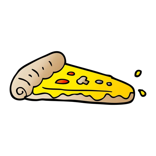 Desenho Animado Doodle Pizza Fatia —  Vetores de Stock