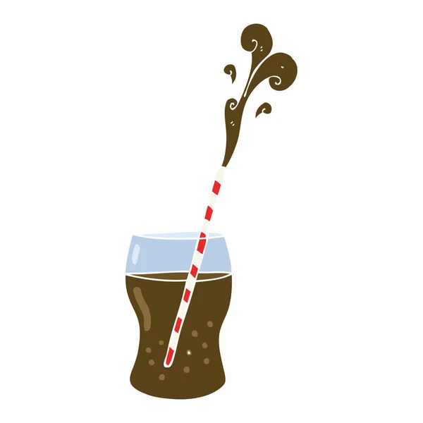 Flachfarbige Illustration Von Sprudelnden Getränken — Stockvektor