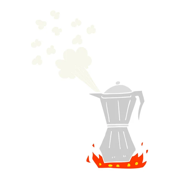 平板式咖啡壶的彩色插图 — 图库矢量图片