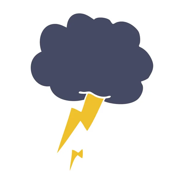 Cartoon Doodle Thunder Lightening — Stock Vector