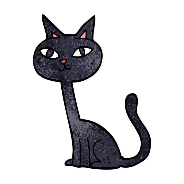 Kreslená Kočka Doodle Izolovaných Bílém Pozadí — Stockový vektor