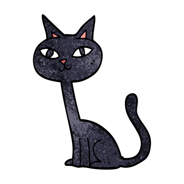 Dessin Animé Doodle Chat Isolé Sur Fond Blanc — Image vectorielle