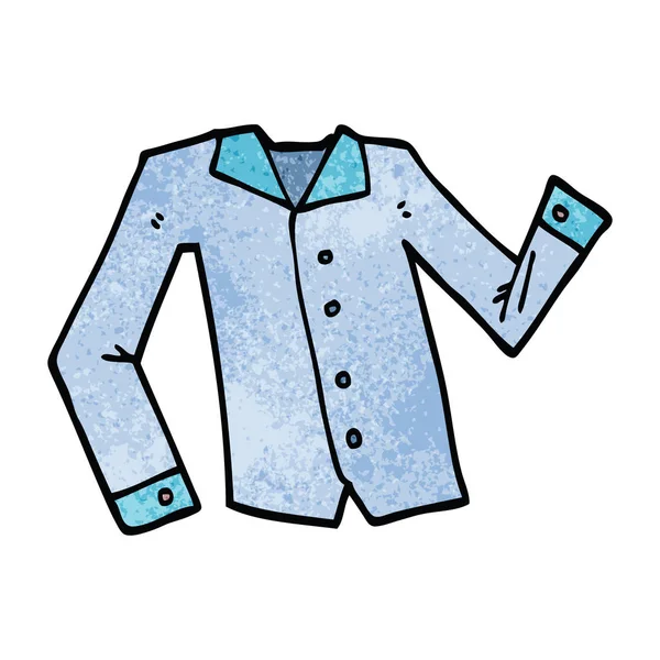 Cartoon Doodle Camicia Lavoro — Vettoriale Stock