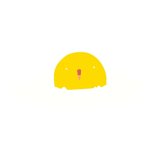 Cute Flat Color Style Cartoon Fried Egg — Stock Vector