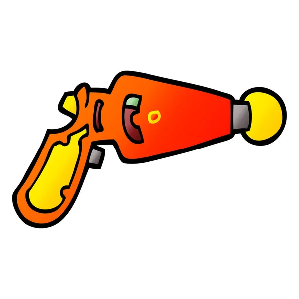 Vector Kleurovergang Illustratie Cartoon Ray Gun — Stockvector