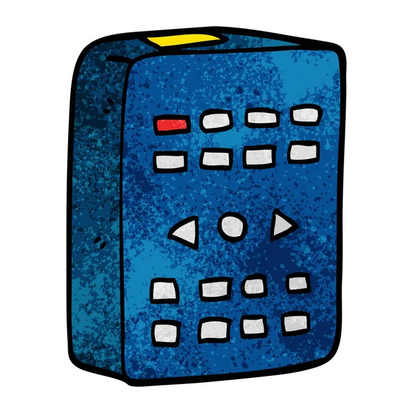 Dessin Animé Doodle Vieille Télécommande — Image vectorielle