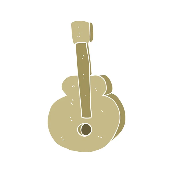 Ilustración Color Plano Guitarra — Vector de stock