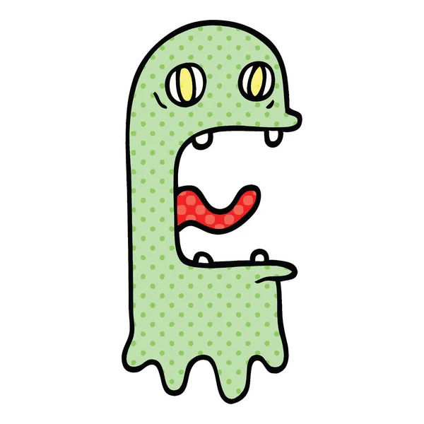 Comic Book Stijl Cartoon Spooky Ghost — Stockvector