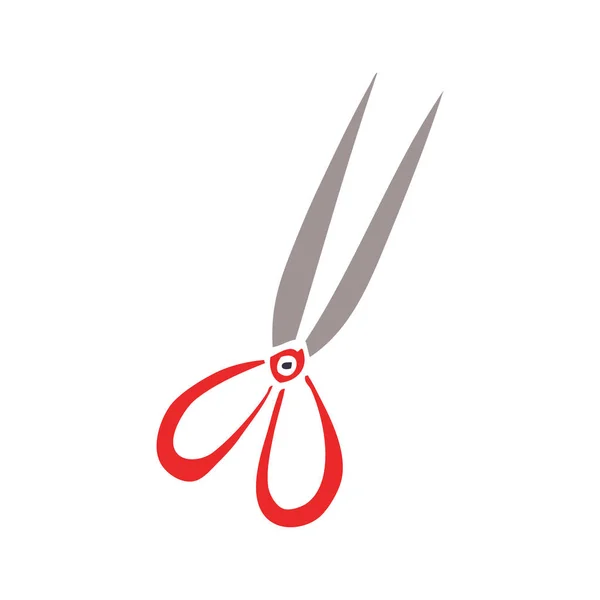 Cartoon Doodle Open Scissors — Stock Vector