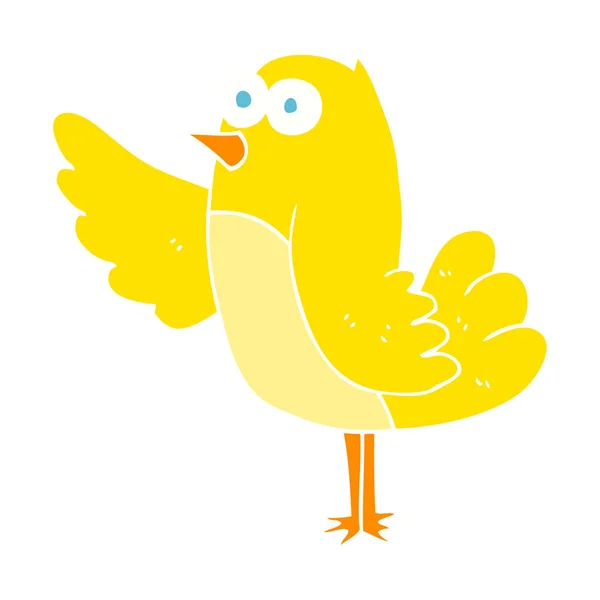 Illustrazione Colori Piatta Uccello — Vettoriale Stock