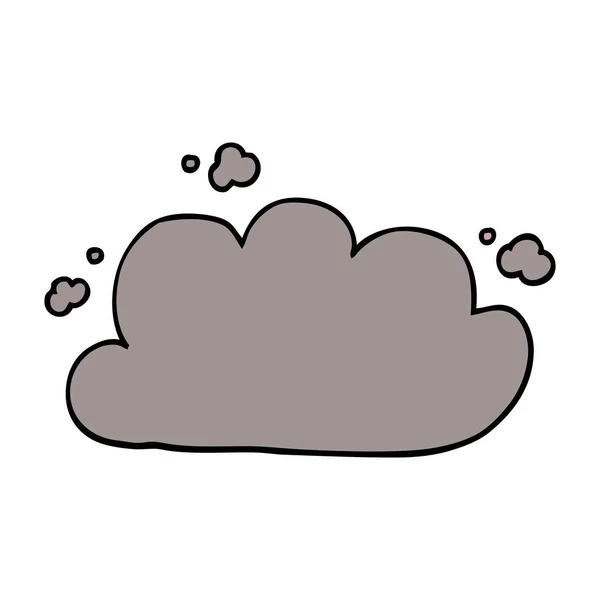 Cartoon Doodle Storm Cloud — Stock Vector