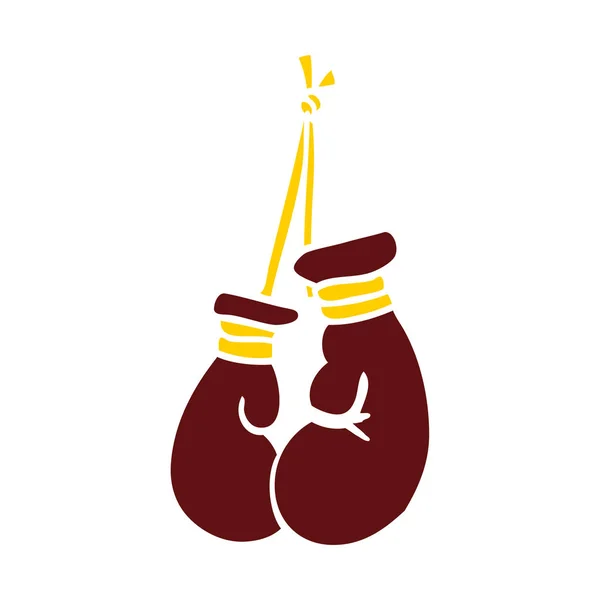 Guantes Boxeo Dibujos Animados Doodle — Archivo Imágenes Vectoriales