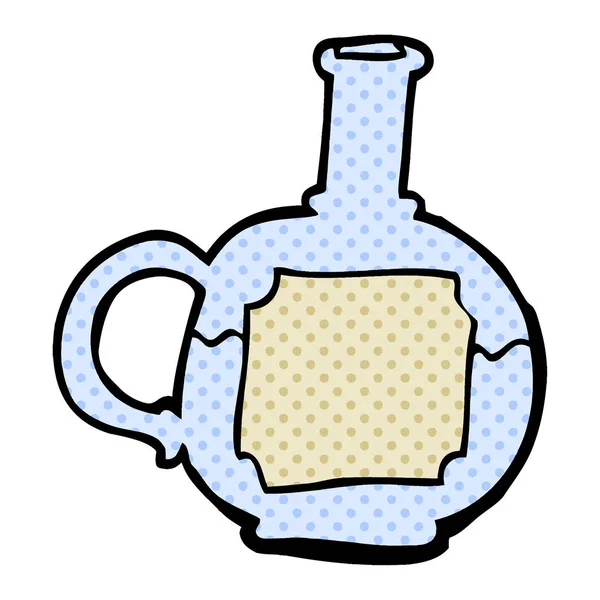 Dessin Animé Doodle Bouteille Potion — Image vectorielle