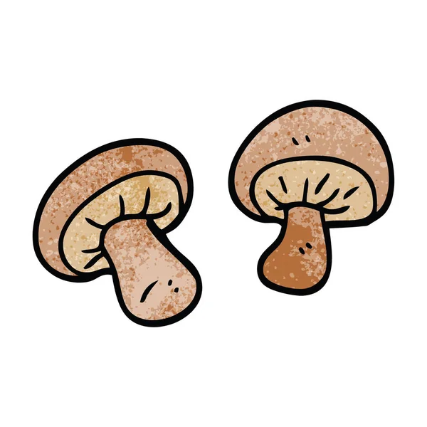 动画片涂鸦蘑菇例证 — 图库矢量图片