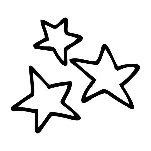 Desenho Linha Estrela Dos Desenhos Animados — Vetor de Stock