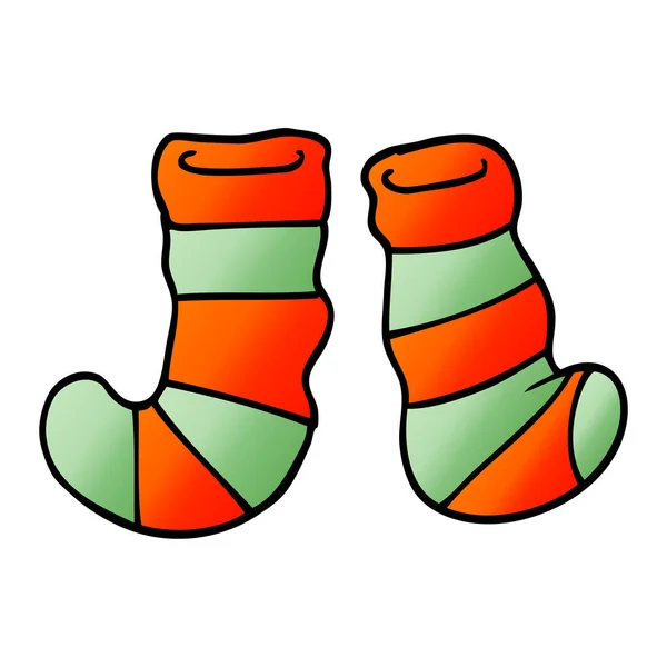 Zeichentrickkritzelsocken — Stockvektor