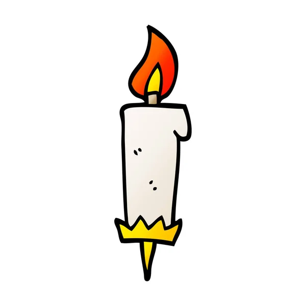 Cartoon Doodle Birthday Candle — Stock Vector