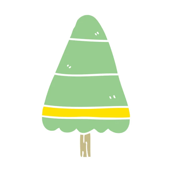 Árvore Natal Doodle Desenhos Animados —  Vetores de Stock