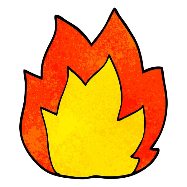 Caricatura Garabato Fuego Explosión — Vector de stock