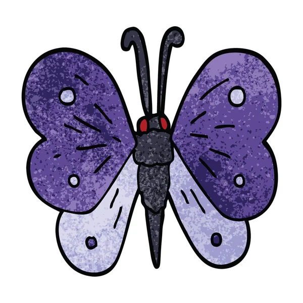 Cartoon Doodle Butterfly Illustration — Stock Vector