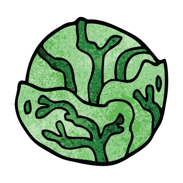 Desenho Animado Doodle Vegetal Ilustração Vetorial Colorido — Vetor de Stock