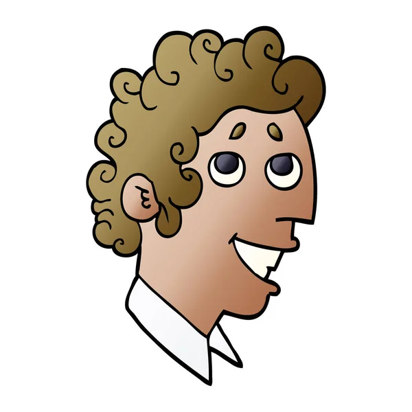 Cartoon Doodle Man Gezicht — Stockvector