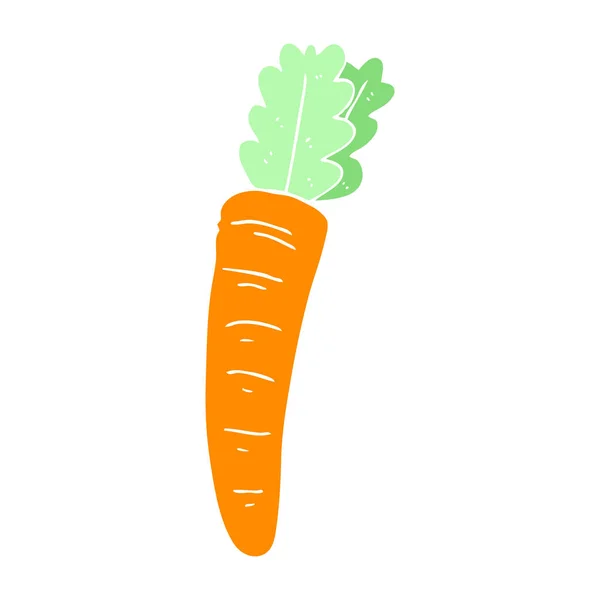 Плоская Цветная Иллюстрация Моркови — стоковый вектор