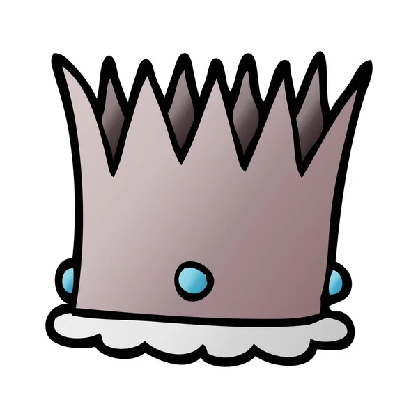 Cartoon Doodle Silver Crown — Stock Vector