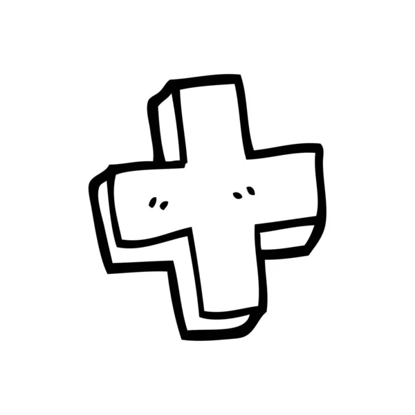 Linienzeichnung Cartoon Symbol — Stockvektor