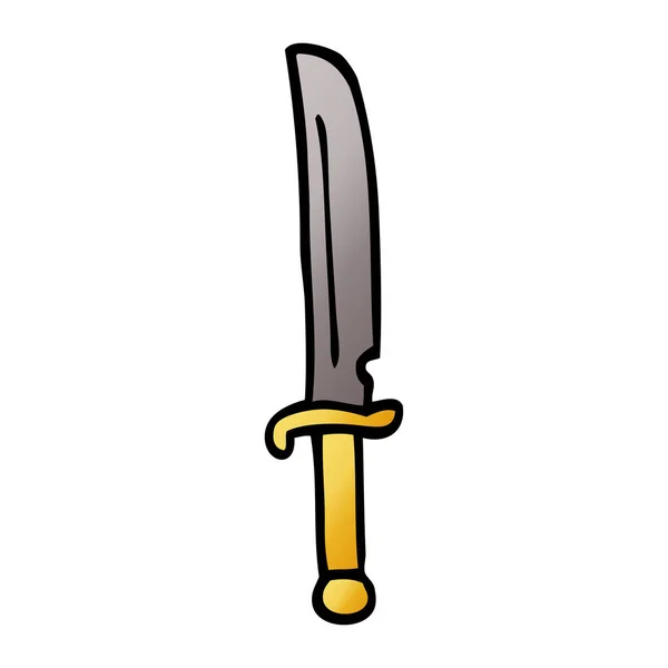 Cartoon Doodle Knife Vector Illustration — Stock Vector