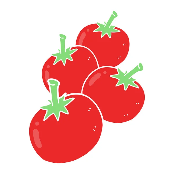 Ilustración Color Plano Tomate — Vector de stock