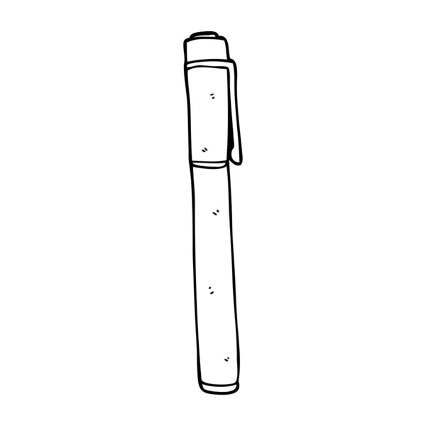 Lijntekening Cartoon Pen — Stockvector