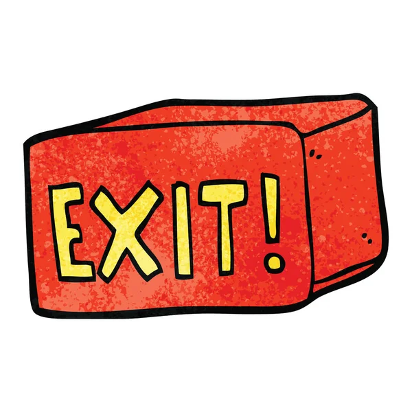 Cartoon Doodle Exit Sign — Stockvector