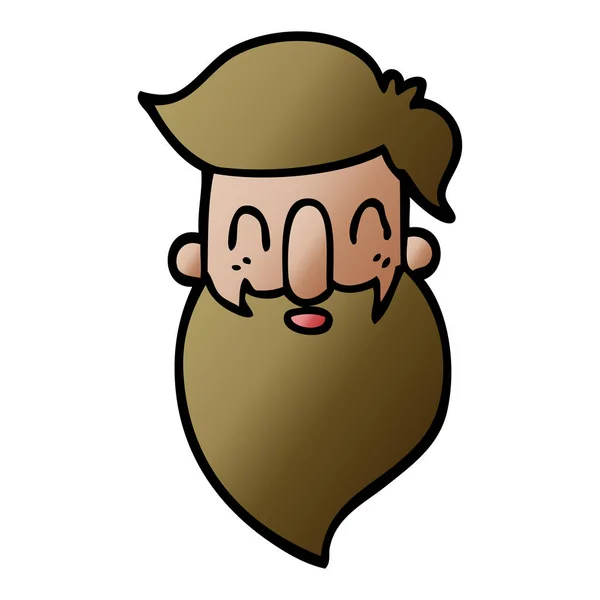 Dibujos Animados Garabato Hombre Con Barba — Vector de stock