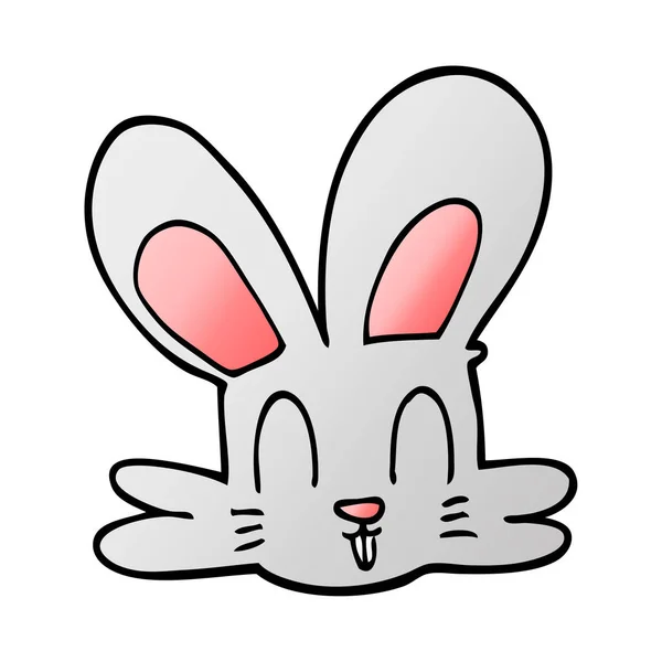 Мультфильм Каракули Милый Кролик — стоковый вектор