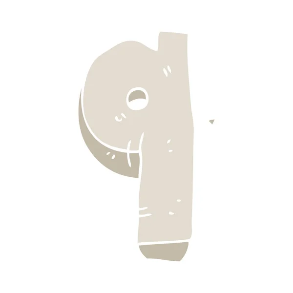 Плоска Кольорова Ілюстрація Каменю Номер Дев Ять — стоковий вектор