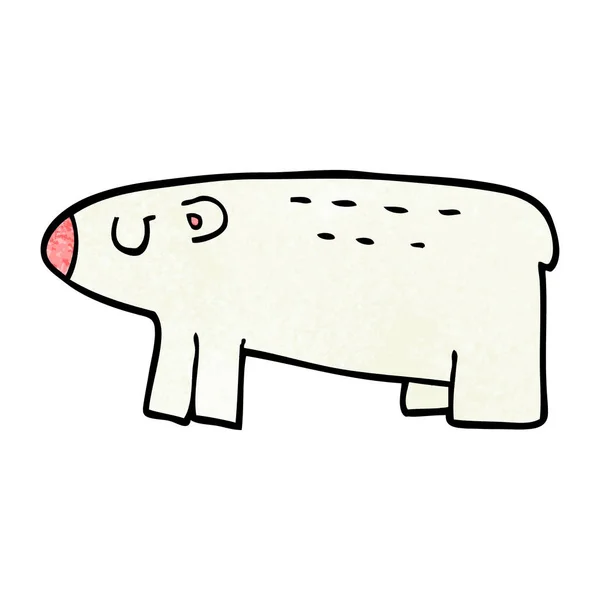 Dibujos Animados Doodle Polar Bear — Archivo Imágenes Vectoriales