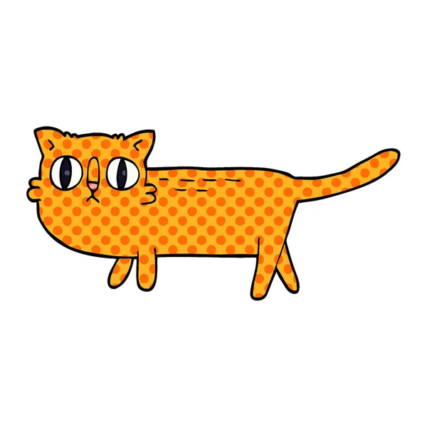 漫画落書き面白い猫 — ストックベクタ