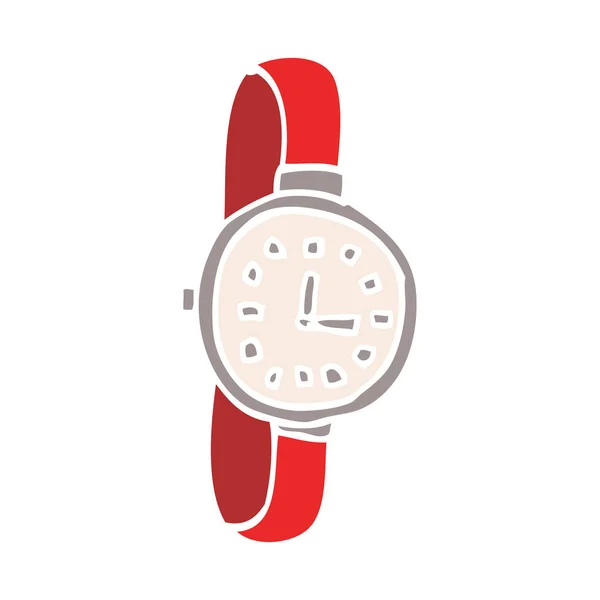 Montre Doodle Dessin Animé Sur Fond Blanc — Image vectorielle