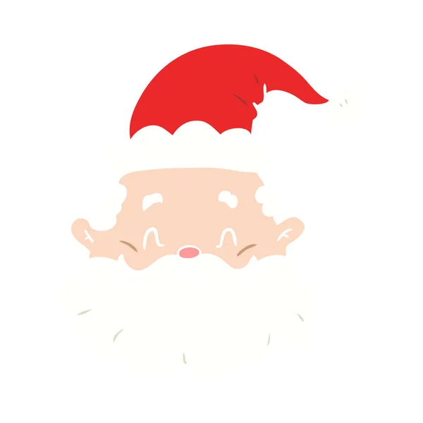 Estilo Cor Plana Desenhos Animados Santa Claus — Vetor de Stock