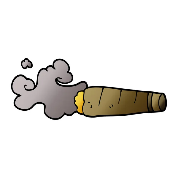 Dibujos Animados Garabato Fumar Cigarro — Vector de stock